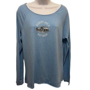 Kavio Sloppy Joe’s Key West Blue Long Sleeve T-shirt Size Medium